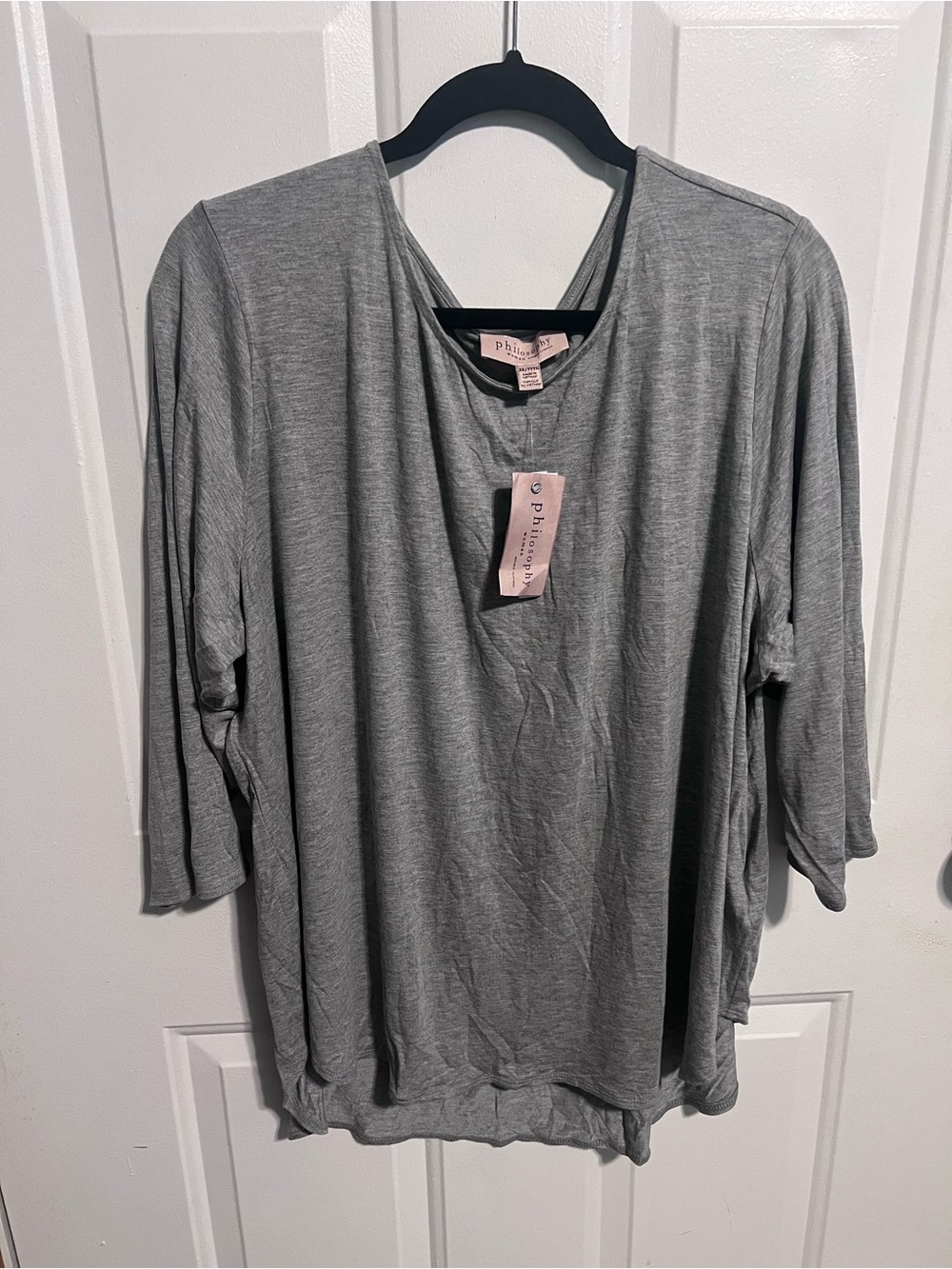 Philosophy Heather Gray Scoop Neck Tunic